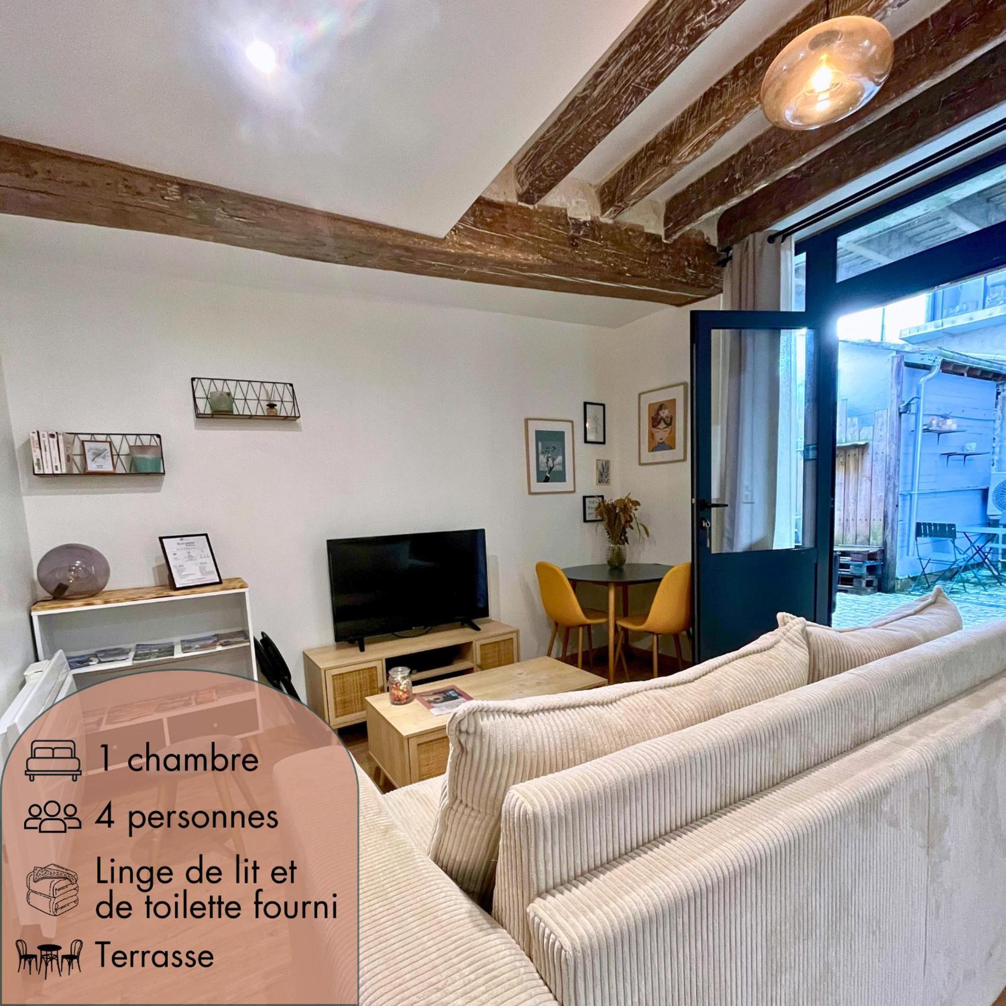 La Cour Chartraine - Cosy Appartement Avec Cour Exterieur A 블루아 외부 사진